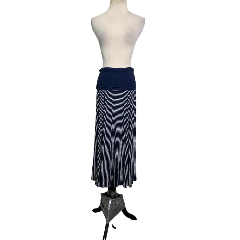 Gap blue striped pull on casual maxi skirt size XS